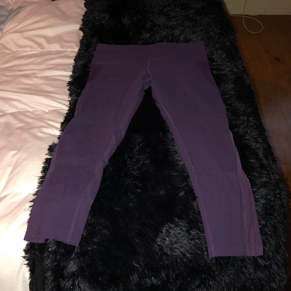 Alo Women's Purple Crop with Side Mesh Size Small